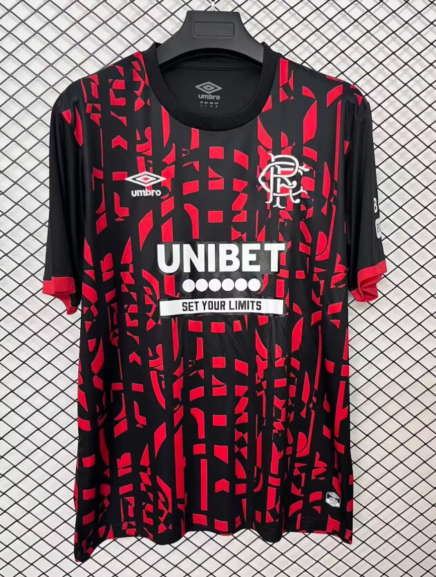 AAA Quality Rangers 26/27 Third Black/Red Soccer Jersey